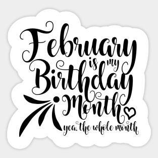 Birthday February Sticker